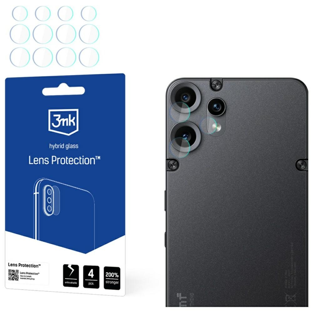 Lens Protection for the 3MK Camera Objective, Protection for the Nothing Phone (2) CMF Pro, 4 pieces