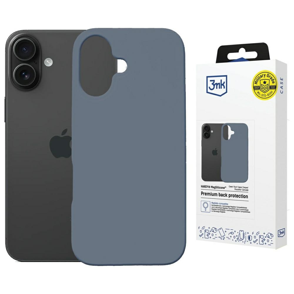 Etui 3MK Hardy MagSilicone do iPhone 16 ultramarine
