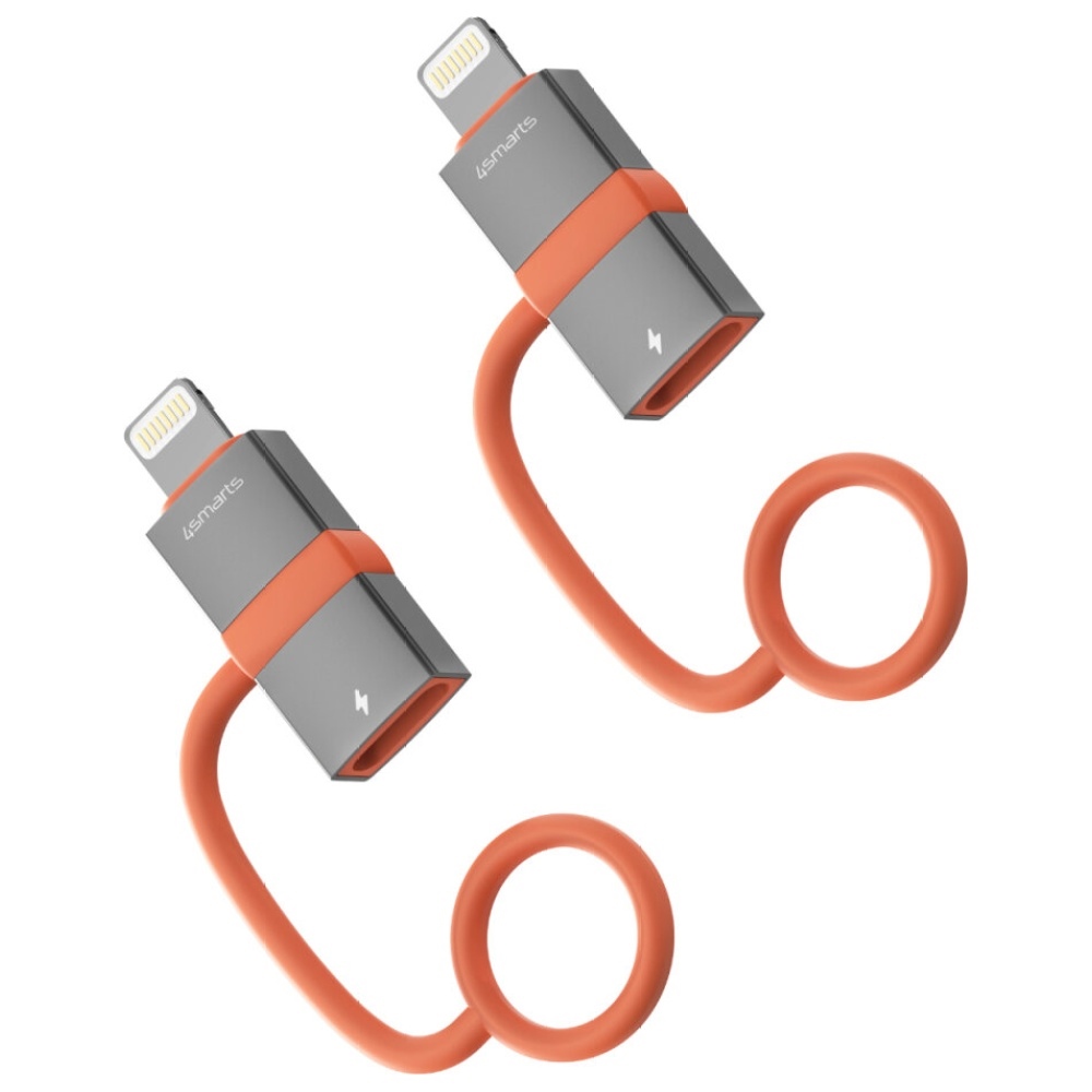 4smarts 2-pack USB-C to Lightning PD 27W gray adapter