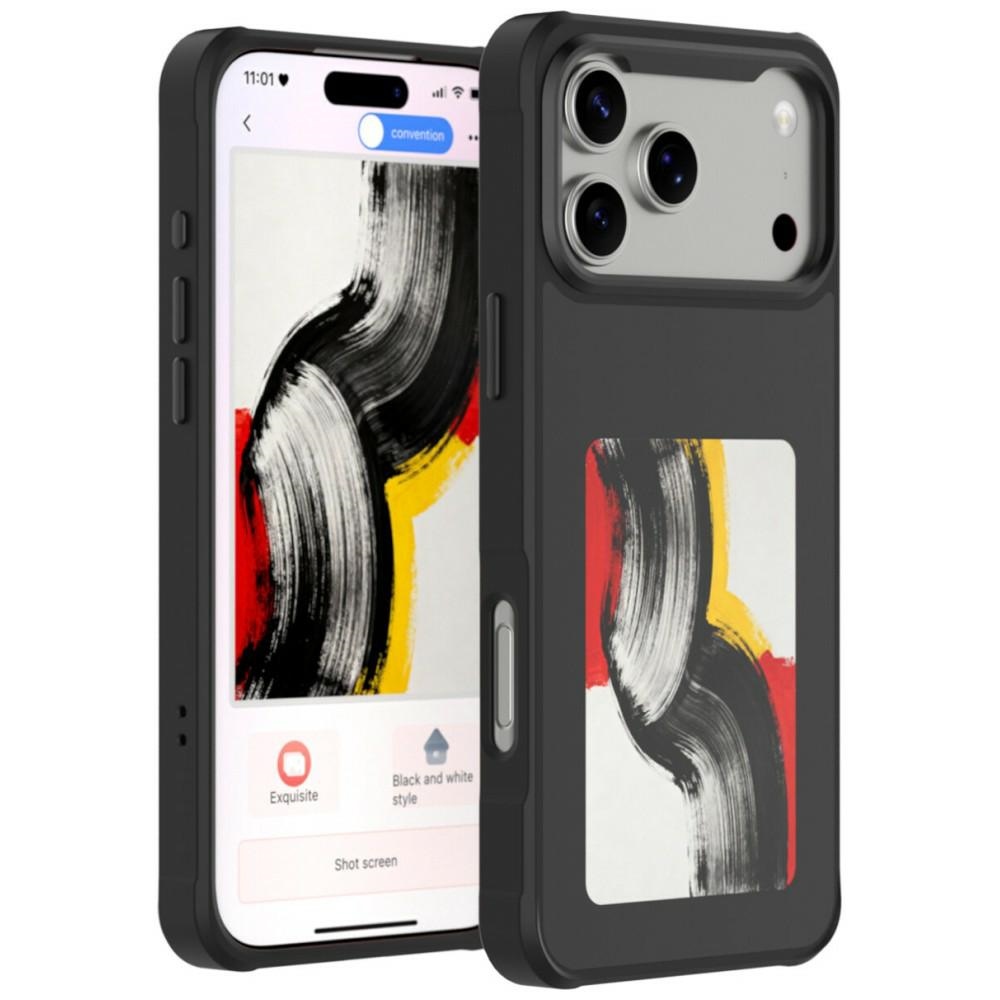 4smarts E-Ink Case with NFC Qi2 Display for iPhone 17 Pro Max / 18 Pro Max black