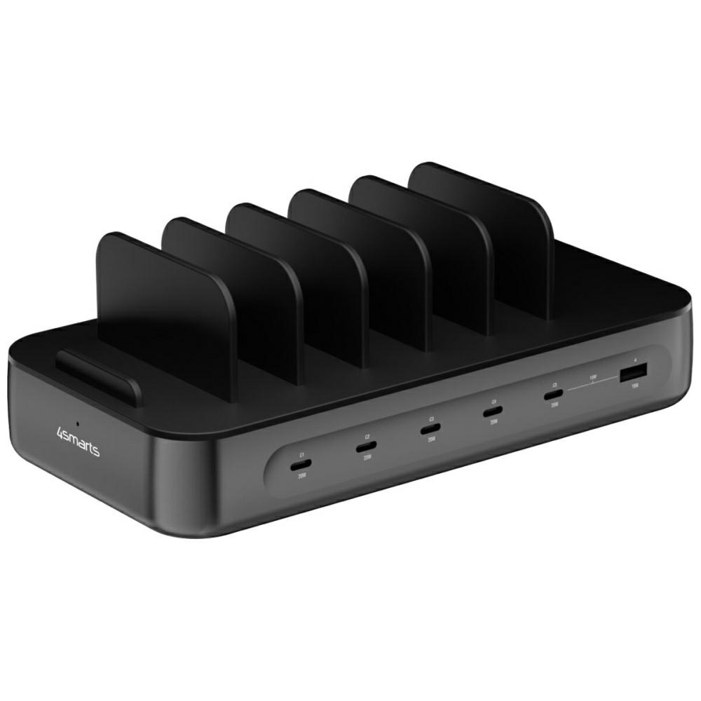 4smarts Team 100W charging station with cable set, black