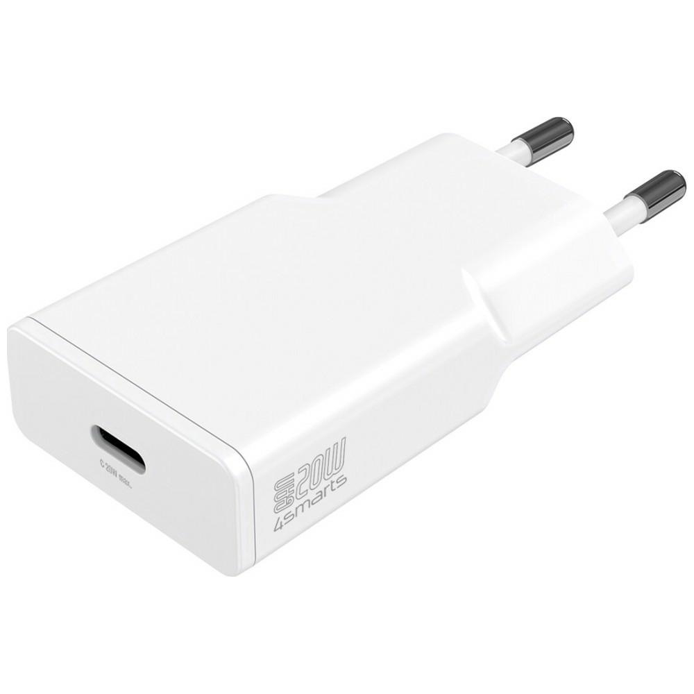 4smarts PDPlug Slim 20W GaN USB-C Wall Charger, White