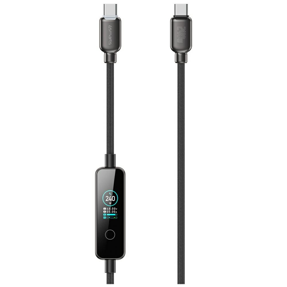 4smarts Cable ScreenCord 240W USB-C/USB-C 1.2 m black