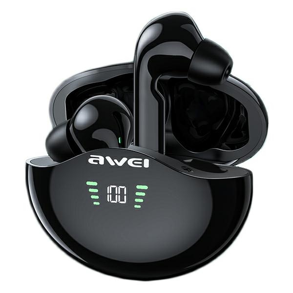 AWEI słuchawki Bluetooth 5.3 T12P TWS+ stacja dokująca czarny/black
