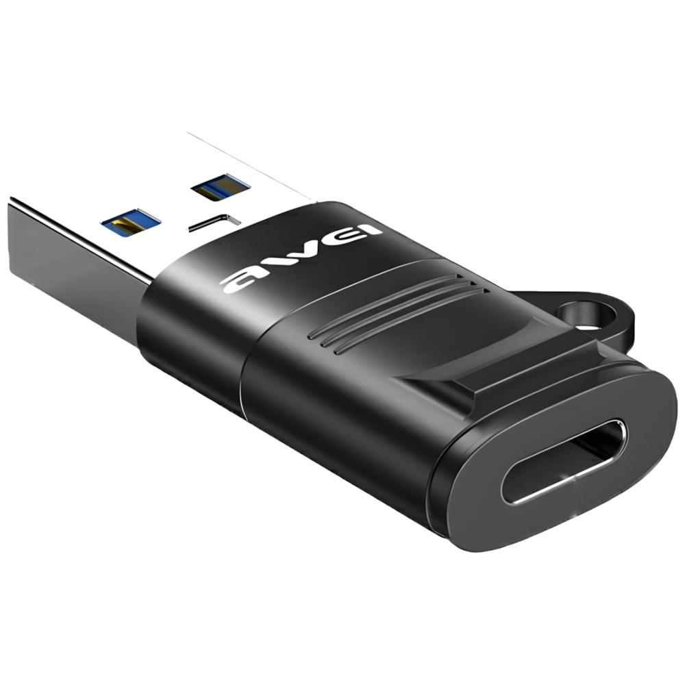 AWEI Adapter CL-13 USB-C/USB-Aczarny/black