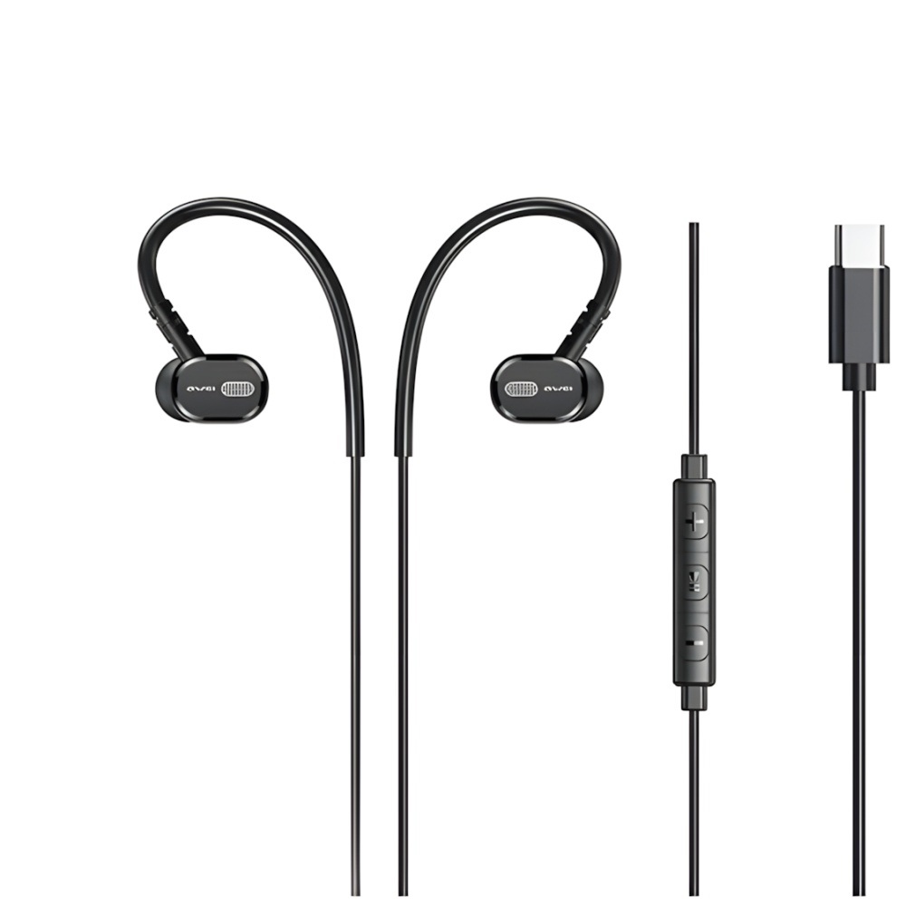 AWEI słuchawki stereo TC-6 USB-Cczarny/black