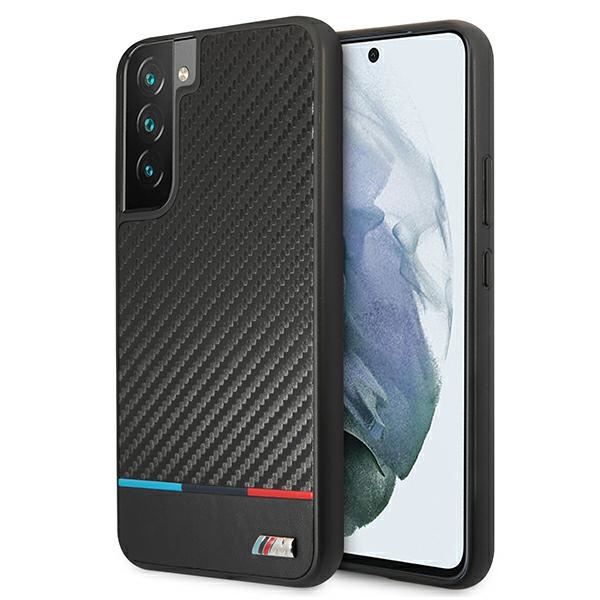 BMW BMHCS22MPUCARTCBK hard case for Samsung S22+ S906, black/czarny, M Collection Triangles