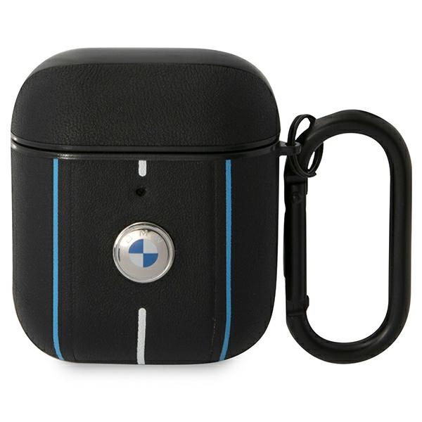 BMW BMA222RVSK AirPods 1/2 cover, black, Leather Color Lines