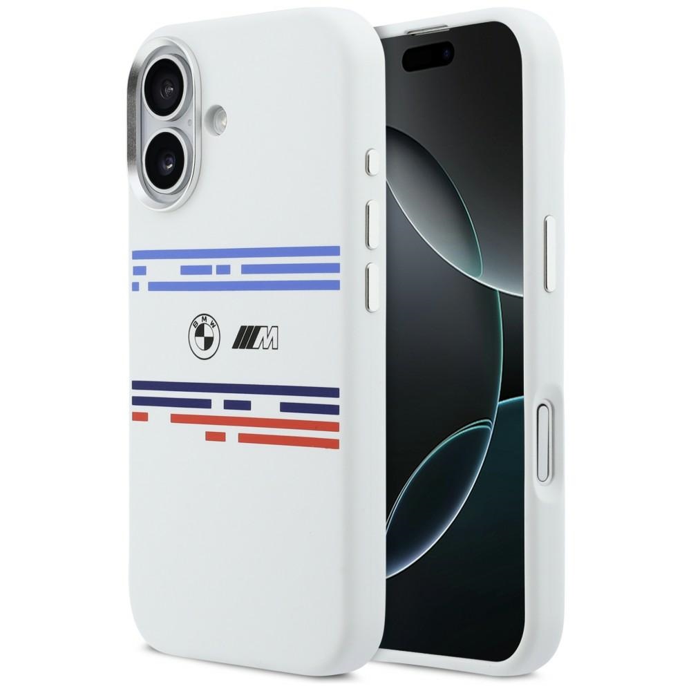 BMW Silicone iPhone 17 case with MagSafe, white