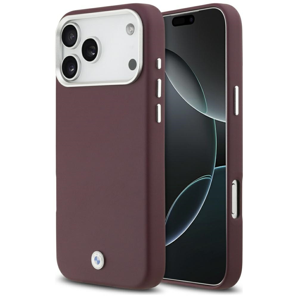 BMW Sign Full Wrapped Metal MagSafe Case for iPhone 17 Pro Max / 18 Pro Max red