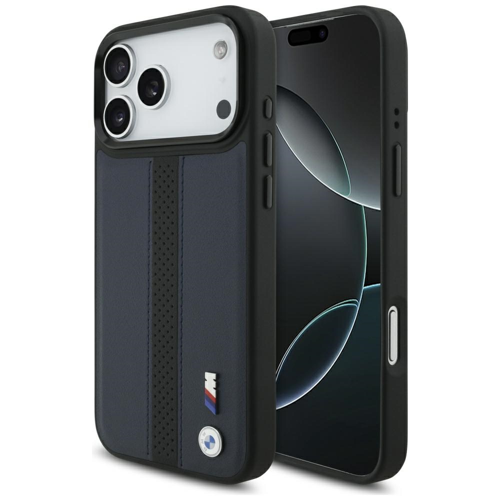 BMW M Perforated Stripe Logo MagSafe Case for iPhone 17 Pro Max / 18 Pro Max navy blue