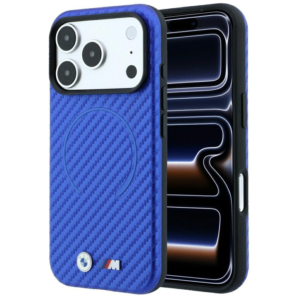 BMW M Carbon Printed Ring MagSafe Case for iPhone 18 Pro Max / 17 Pro Max blue