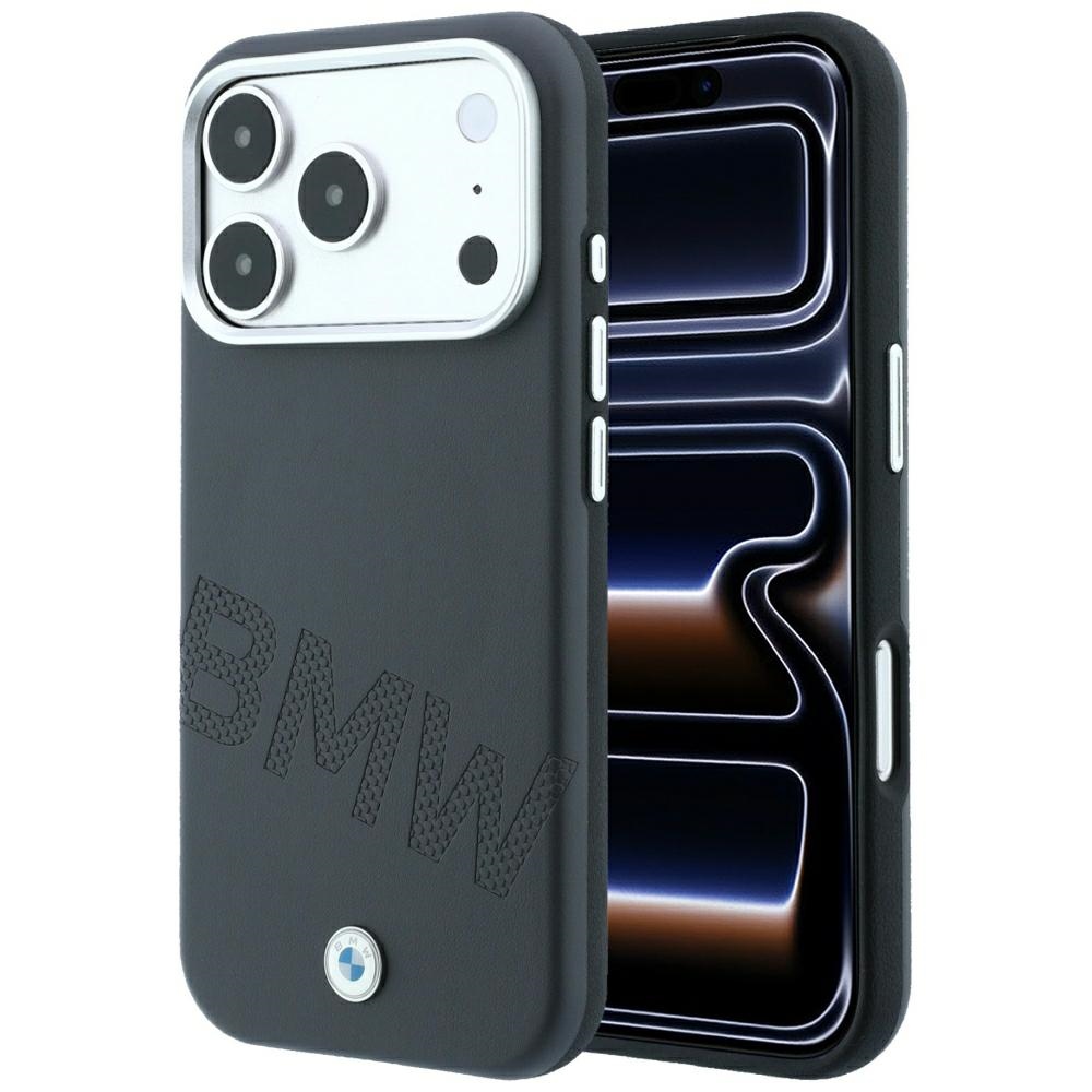 BMW Sign Inclined Deboss Letters MagSafe Case for iPhone 18 Pro / 17 Pro grey