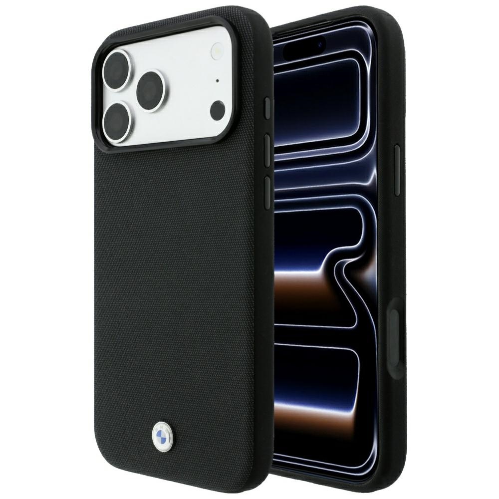 BMW Kevlar Metal Logo MagSafe Case for iPhone 18 Pro Max / 17 Pro Max black
