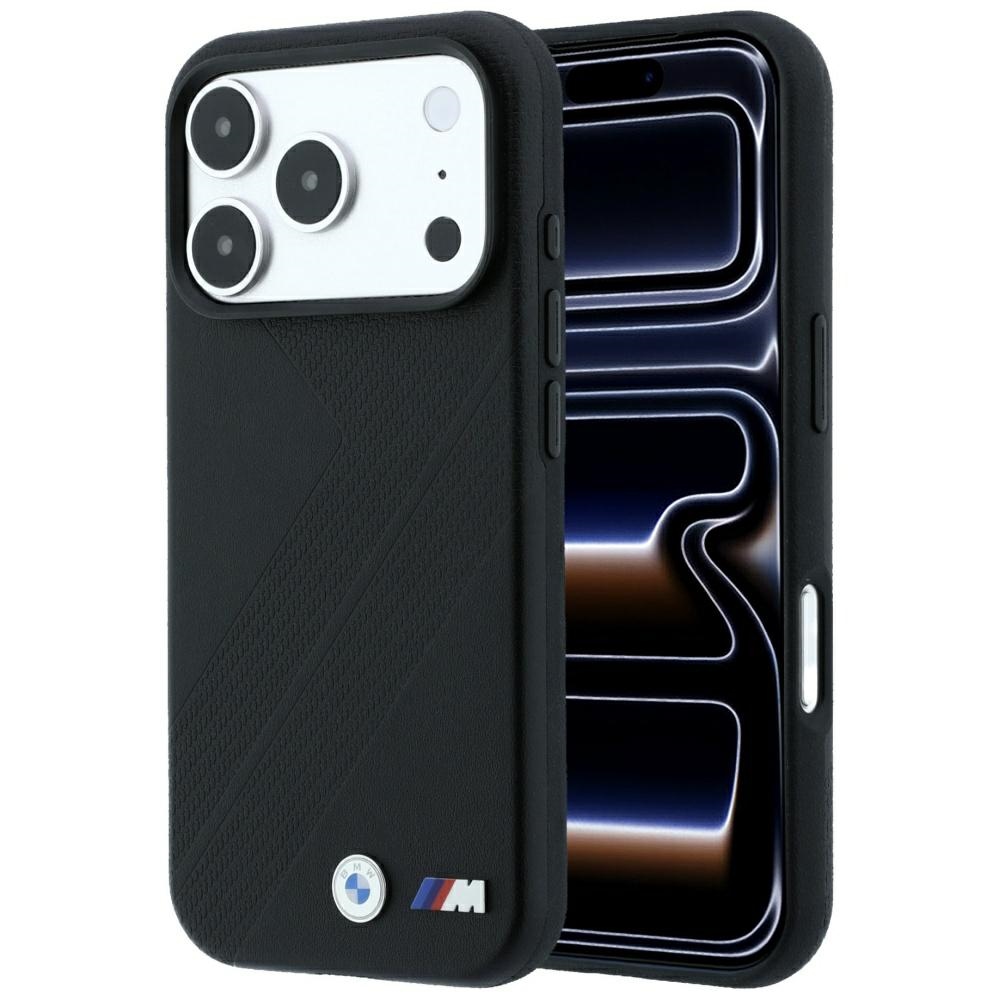 BMW M Tire Track Metal Logo MagSafe Case for iPhone 18 Pro Max / 17 Pro Max black