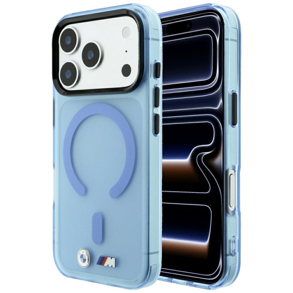 BMW IML Frosted Metal Logo AND Trims MagSafe Case for iPhone 18 Pro / 17 Pro blue