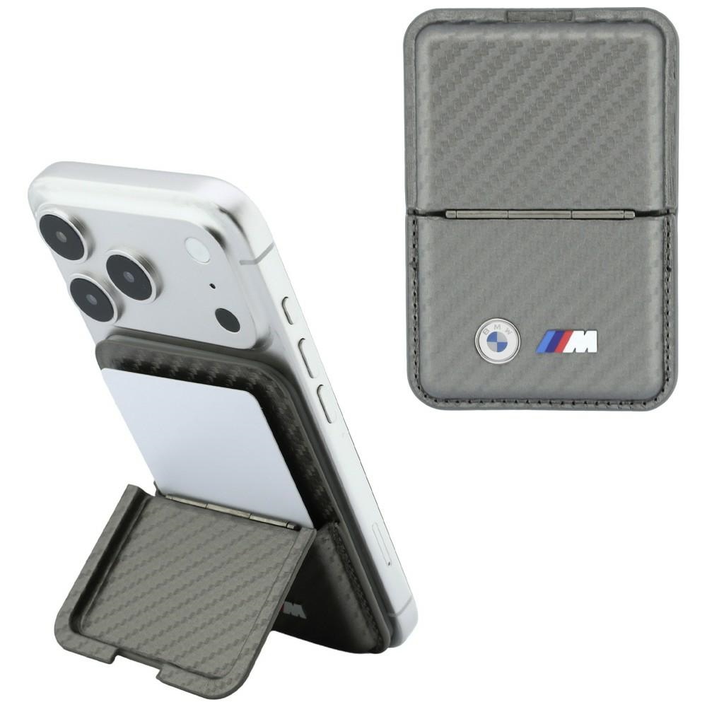 BMW Carbon Metal Logos MagSafe Wallet, anthracite