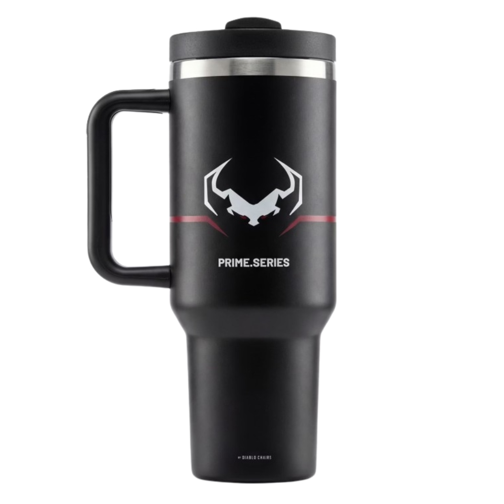 Diablo Chairs Diablo Burned black thermal mug with handle