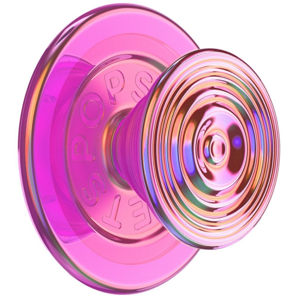 Popsockets Phone grip and stand Round Ripple Iridescent Aviation Opalescent MagSafe pink