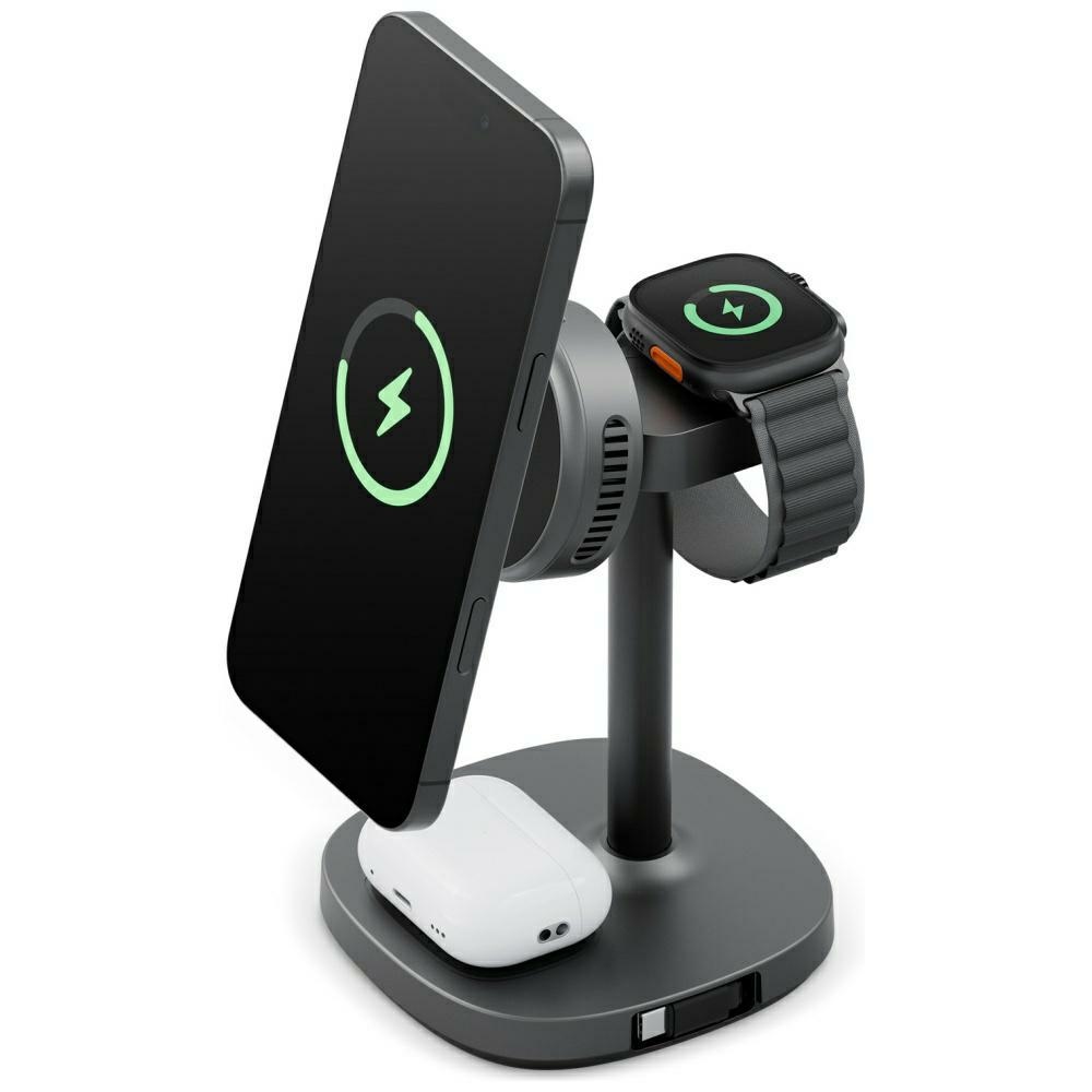 Energea Charging Station MagArctic Stand 4w1 Qi2 with cooling and graphite cable