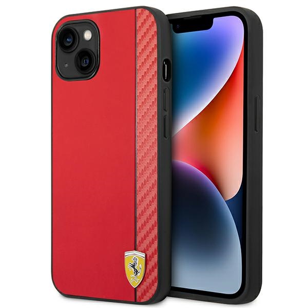 FERRARI FEHCP14SAXRE iPhone 14 / 15 / 13 6.1" red hardcase Carbon