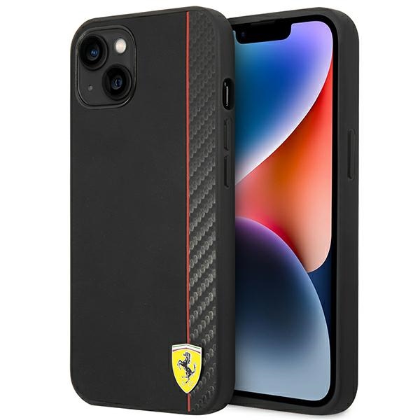 FERRARI FEHCP14MAXBK iPhone 14 Plus / 15 Plus 6.7" black carbon hard case