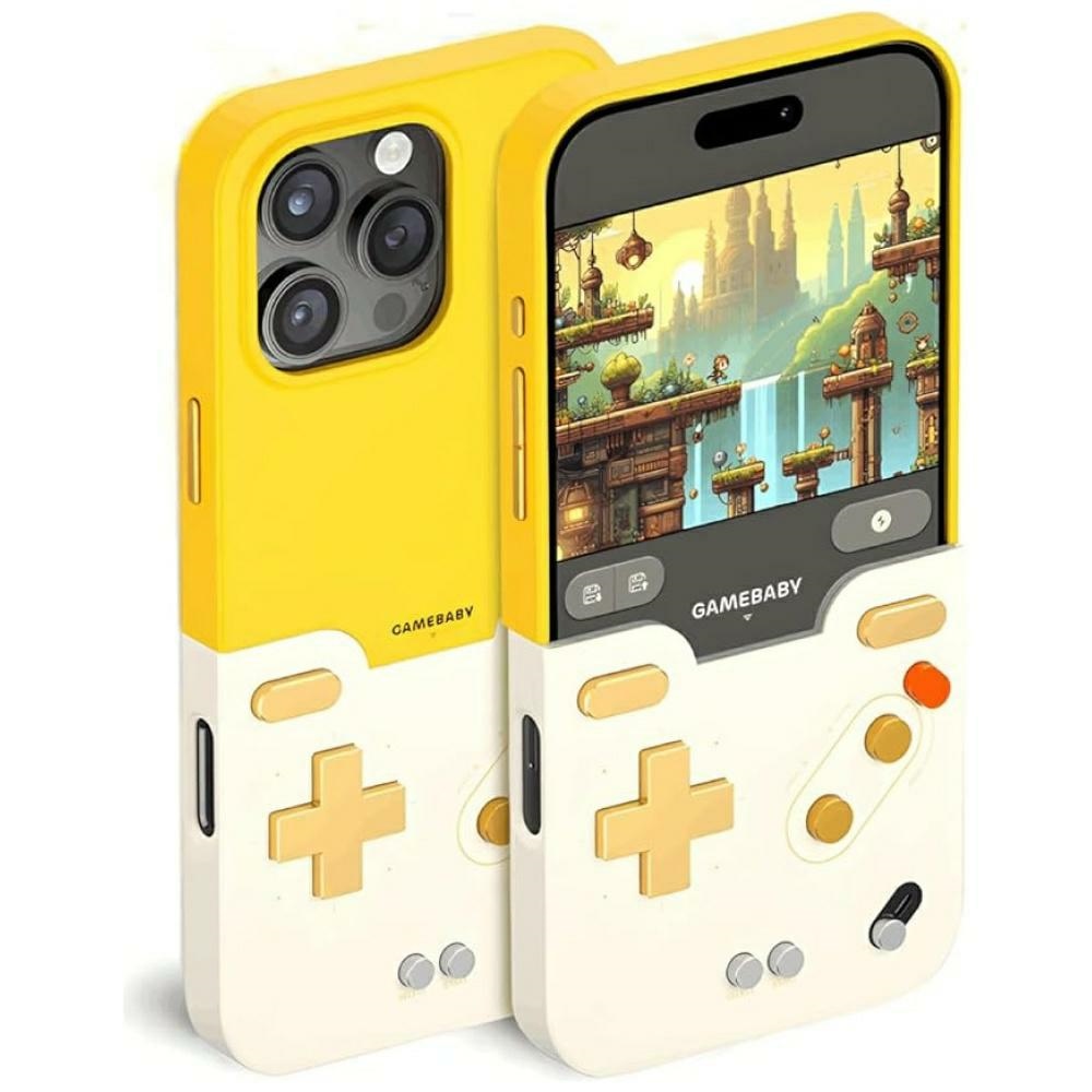 GAMEBABY Case with controller for iPhone 16 Pro Max, yellow