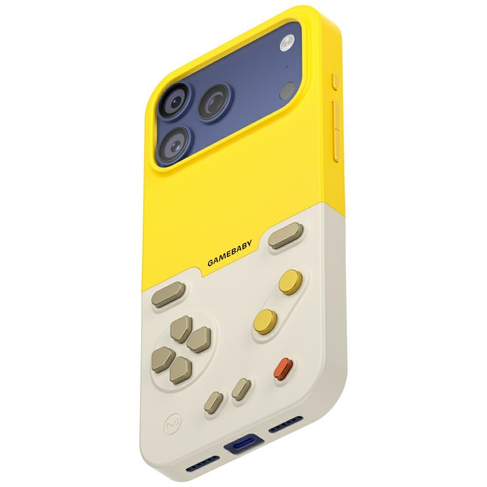 GAMEBABY Case with controller for iPhone 17 Pro Max / 18 Pro Max yellow