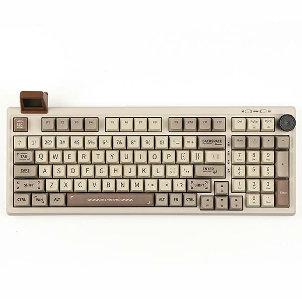 Epomaker RT100 Mechanical Keyboard Retro ANSI Wisteria Linear Switch white/white