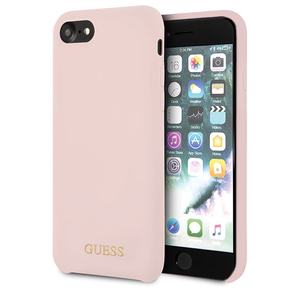 GUESS GUHCI8LSGLLP iPhone 7/8/SE 2020/ SE 2022 light pink/jasnoróżowy hard case Silicone