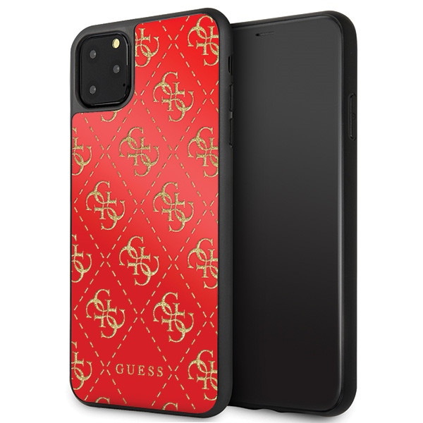 GUESS GUHCN654GGPRE iPhone 11 Pro Max red hard case 4G Double Layer Glitter