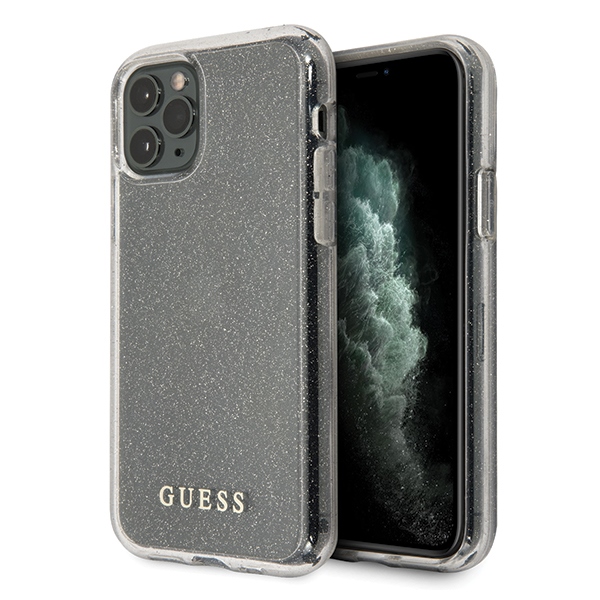 GUESS GUHCN65PCGLSI iPhone 11 Pro Max silver glitter hard case