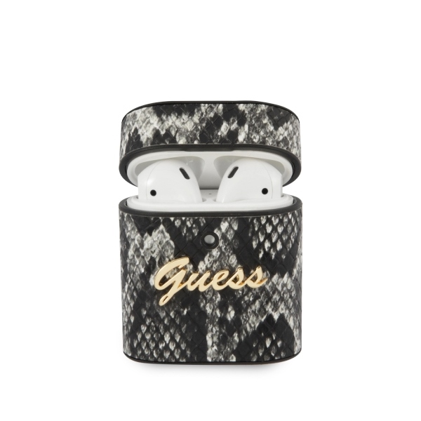GUESS GUACA2PUSNSMLBK AirPods cover black/black Python Collection