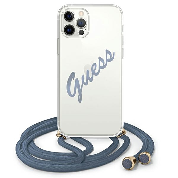 GUESS GUHCP12MCRTVSBL iPhone 12/12 Pro 6.1" blue vintage hard case