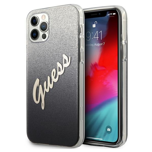 GUESS GUHCP12MPCUGLSBK iPhone 12/12 Pro 6.1" black glitter gradient hard case