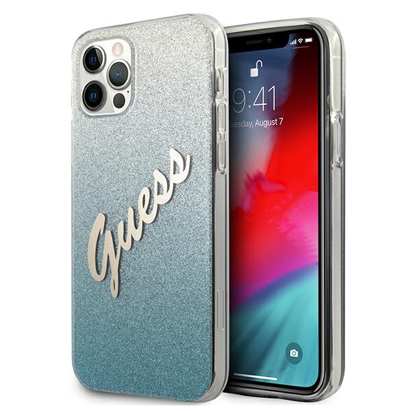 GUESS GUHCP12MPCUGLSBL iPhone 12/12 Pro 6.1" blue glitter gradient hard case