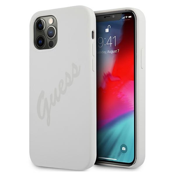 GUESS GUHCP12LLSVSCR iPhone 12 Pro Max 6.7" cream hard case, Vintage Script