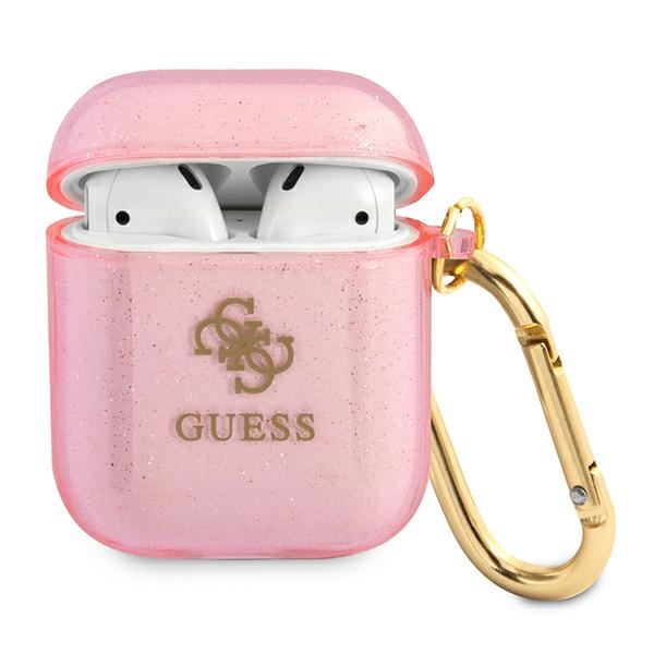 GUESS GUA2UCG4GP AirPods 1/2 cover pink Glitter Collection