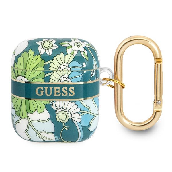 GUESS GUA2HHFLN AirPods 1/2 cover green Flower Strap Collection