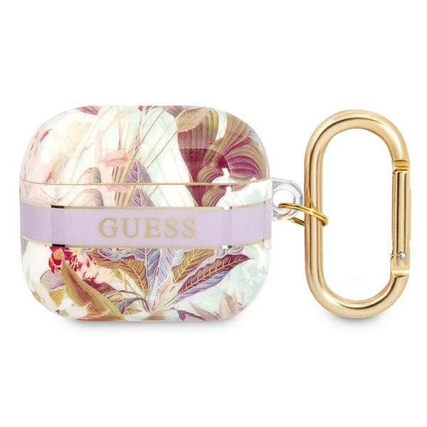GUESS GUA3HHFLU AirPods 3 cover purple/violet Flower Strap Collection