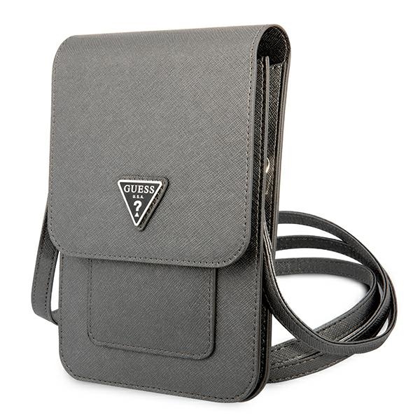 GUESS GUWBSATMGR grey/grey Saffiano Triangle bag