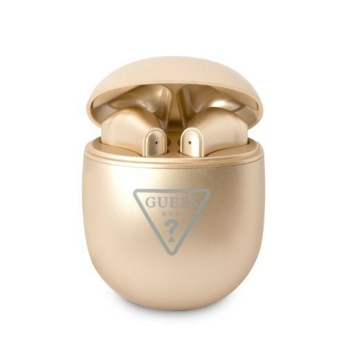 GUESS Bluetooth headphones GUTWST82TRDTWS + docking station gold/gold Triangle Logo