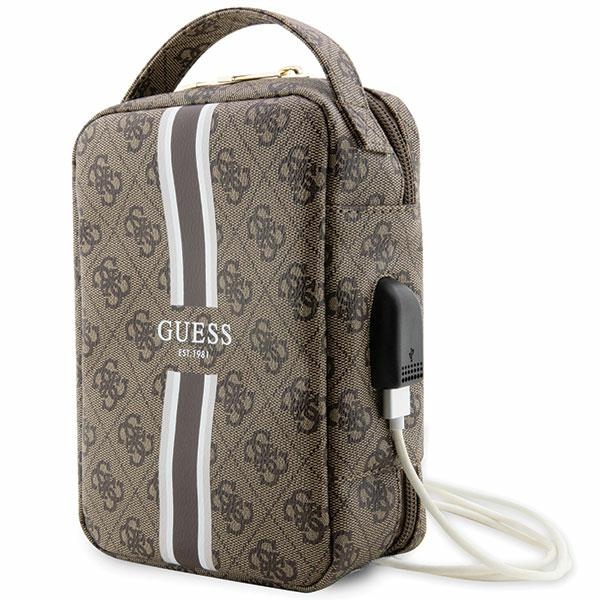 GUESS Torba GUHBP4RPSW Organizer, brown/brązowy, 4G Printed Stripes