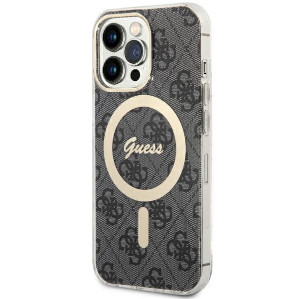 GUESS GUHMP13LH4STK iPhone 13 Pro / 13 6.1" black hard case, 4G MagSafe