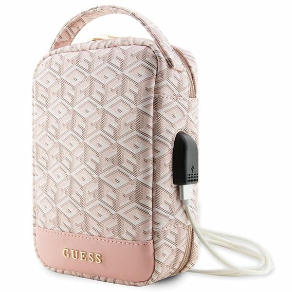 GUESS Bag GUHBHGCFSEP Pink/pink GCube Stripe organizer