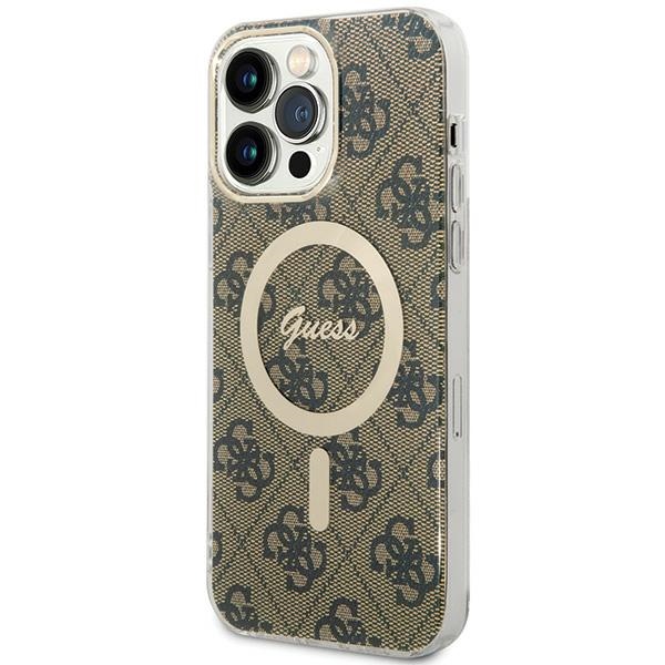 GUESS GUHMP15XH4STW iPhone 15 Pro Max 6.7" brown hardcase IML 4G MagSafe