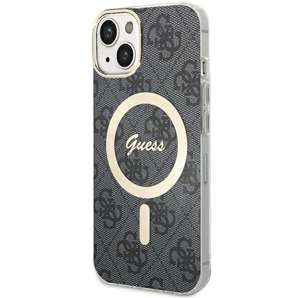 GUESS GUHMP15SH4STK iPhone 15 / 14 / 13 6.1" black hard case IML 4G MagSafe