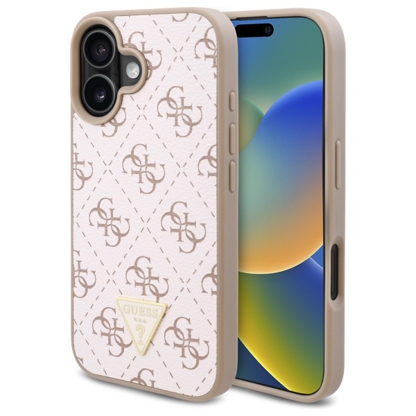GUESS GUHCP16SPG4GPH iPhone 16 6.1" white hard case New 4G Triangle