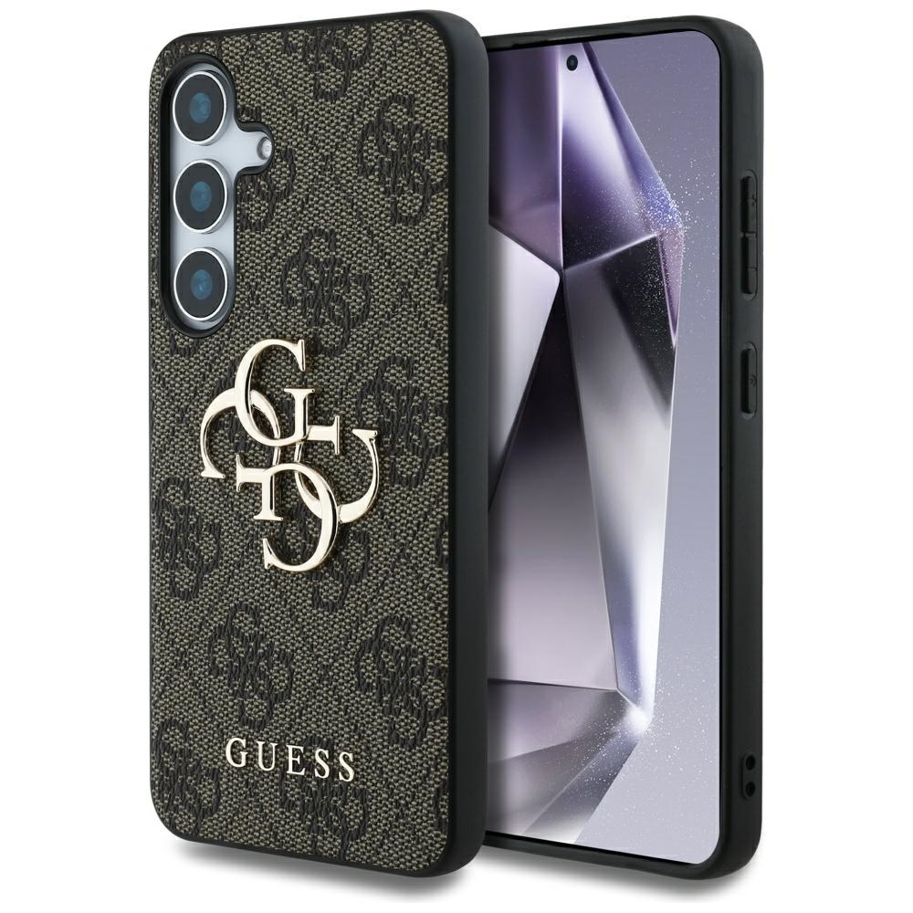 GUESS Big 4G Logo Classic Logo Case for Samsung Galaxy S25 Plus, brown