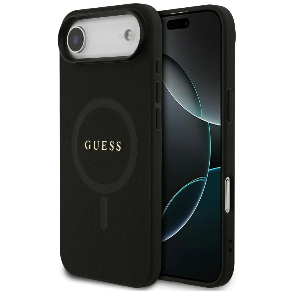 GUESS Saffiano Classic Logo MagSafe Case for iPhone Air, black